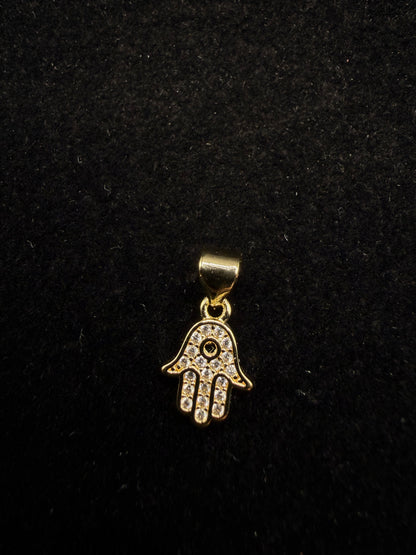 Hamsa Hand Dije Oro Laminado 14K