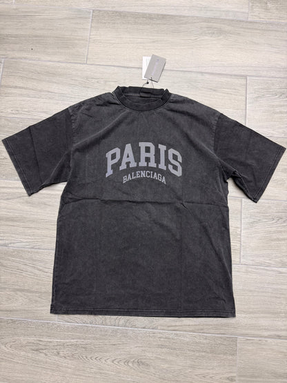 BALENCIAGA CITIES PARIS WASHINGTON GREY TEE