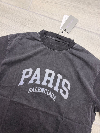 BALENCIAGA CITIES PARIS WASHINGTON GREY TEE