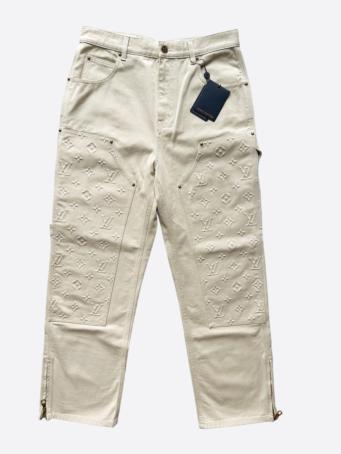 Louis Vuitton
Beige Monogram Carpenter Pants