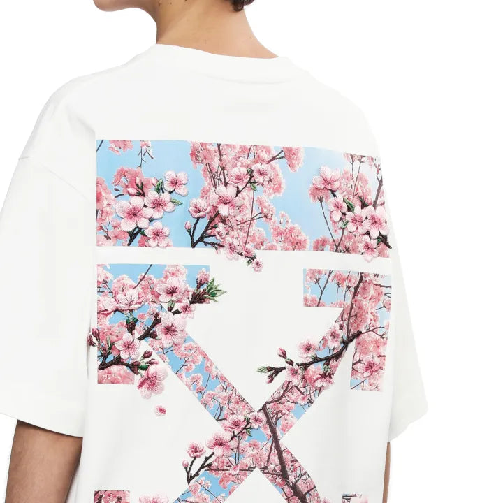 OFF WHITE 26SS RETRO SAKURA White TEE