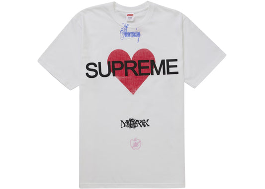SUPREME HEART WHITE TEE