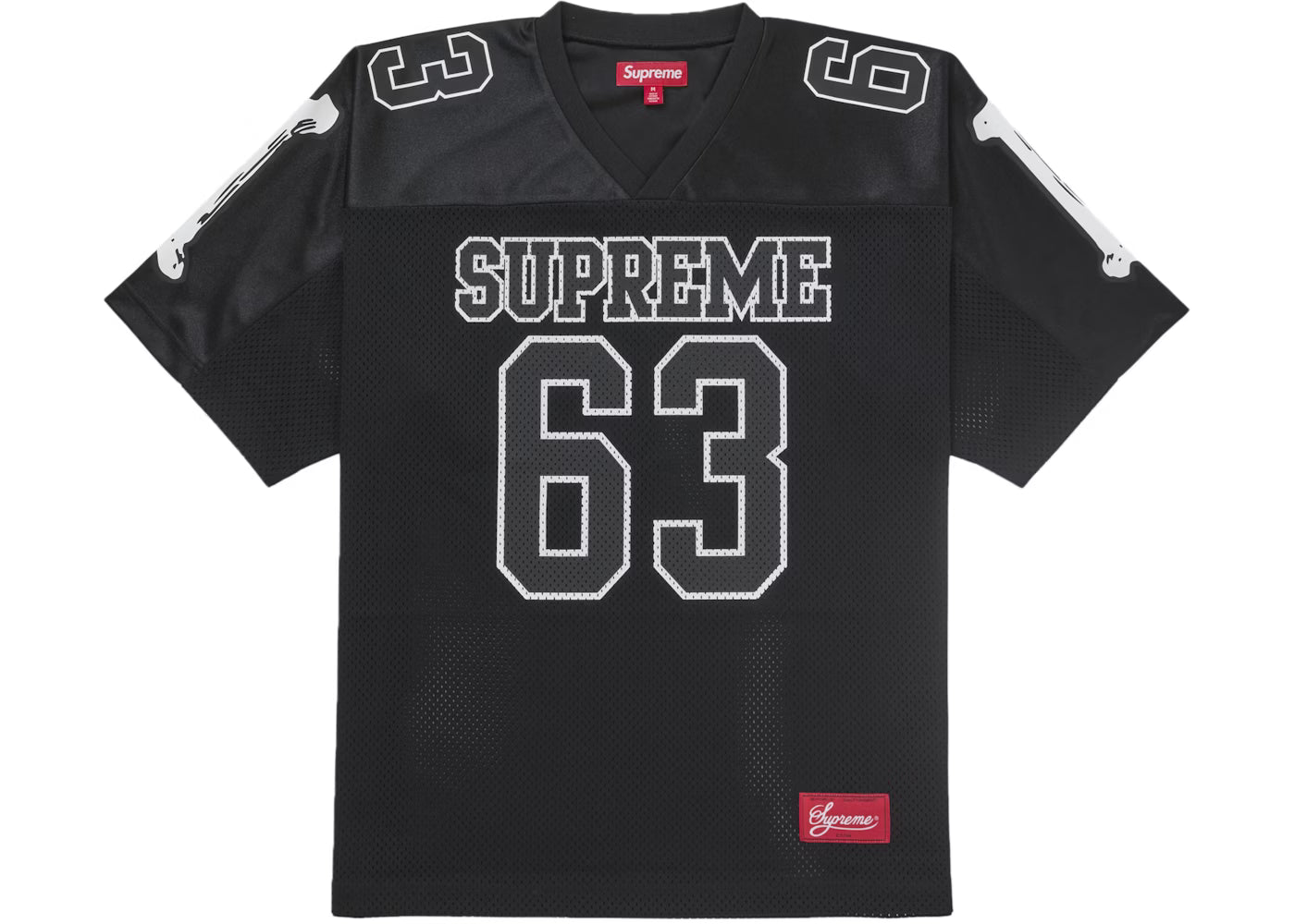 SUPREME BONES FOOTBALL JERSEY BLACK