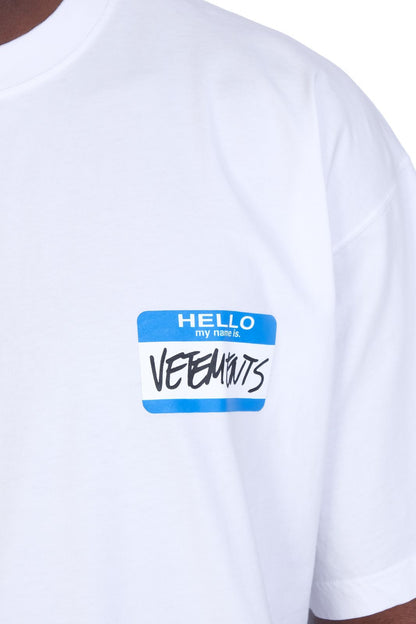 TSHIRT HELLO VETEMENTS WHITE