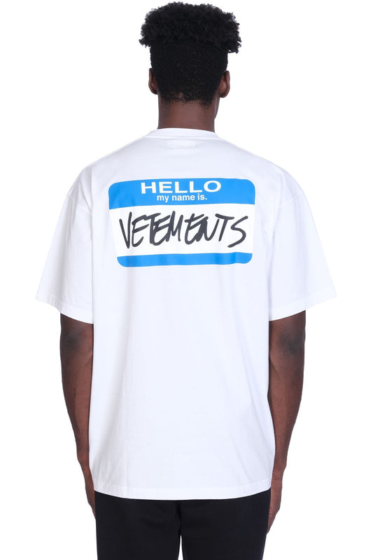 TSHIRT HELLO VETEMENTS WHITE