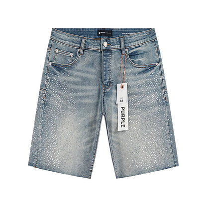 PURPLE BRAND DENIM RHINESTONE SHORT PU525