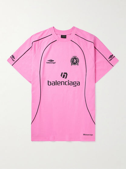 Balenciaga Oversized Soccer T-Shirt “Pink”