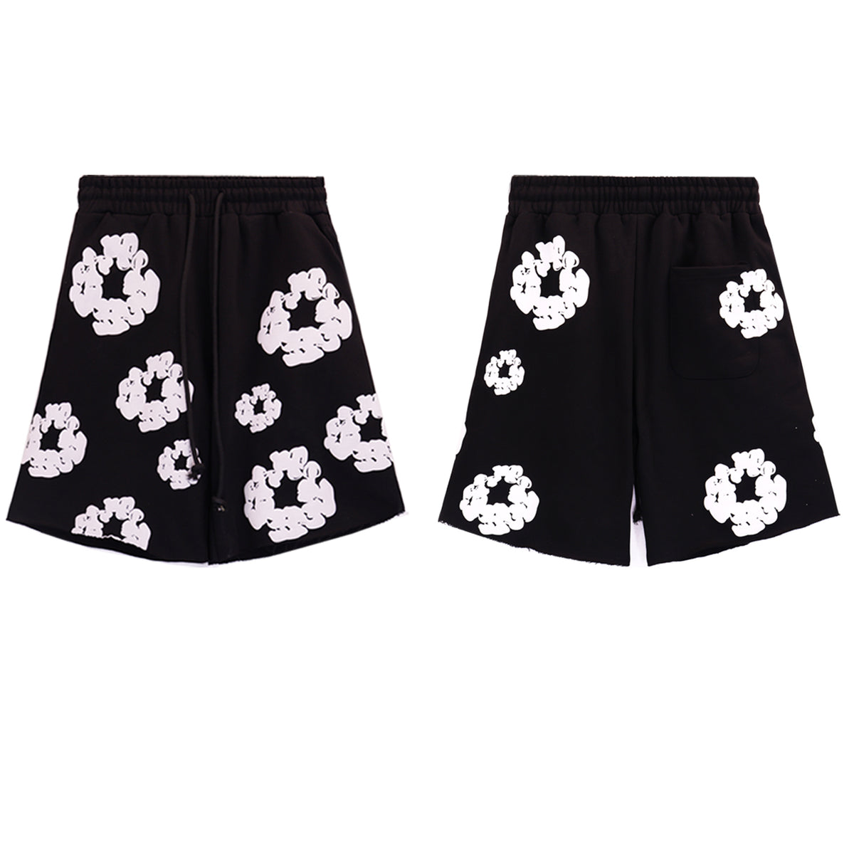 DENIM TEARS BLACK BERMUDA