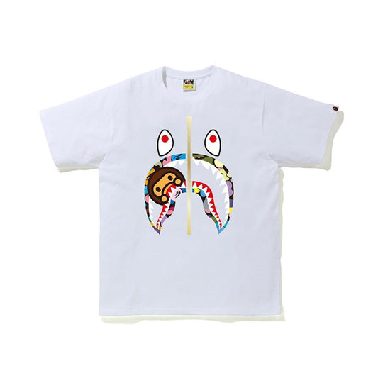 TSHIRT BAPE Multi Camo Milo Shark Gold Zip