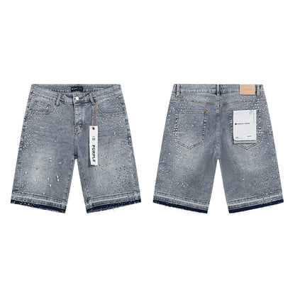 PURPLE BRAND DENIM RHINESTONE SHORT PU533