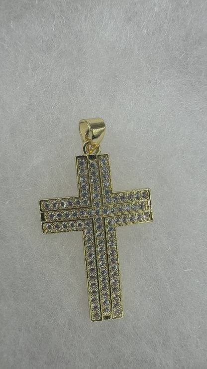 Sacred Layer Cross oro laminado 14k